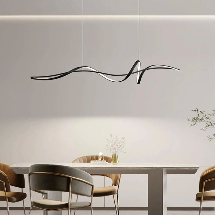 Modern Wave LED Pendant linear Light