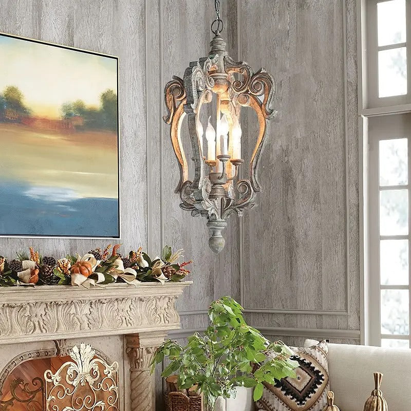 Rustic Ornate Lantern Pendant Light