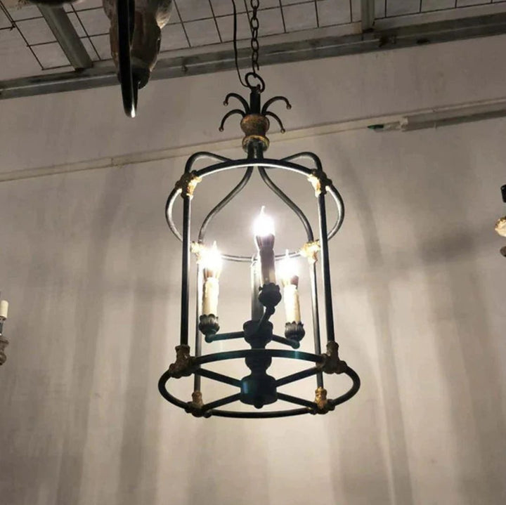 Vintage Caged Lantern Pendant Light