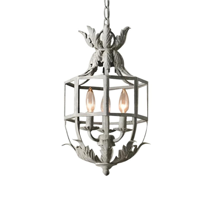 Vintage Ornate Glass Pendant Light