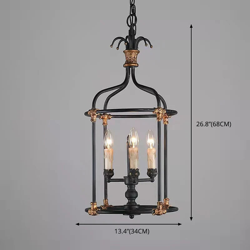 Vintage Caged Lantern Pendant Light