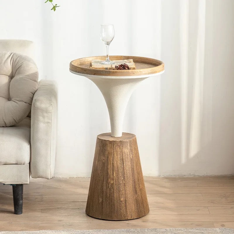 Modern Rustic Wooden and Metal Accent Table