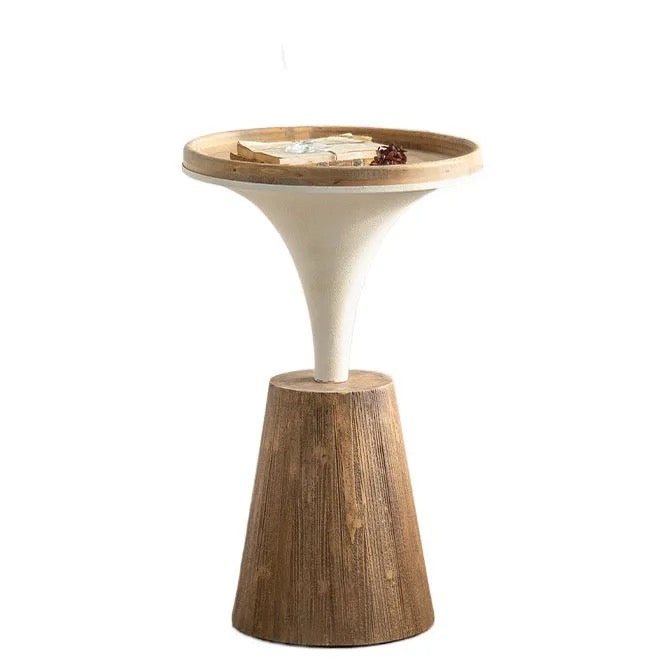 Modern Rustic Wooden and Metal Accent Table