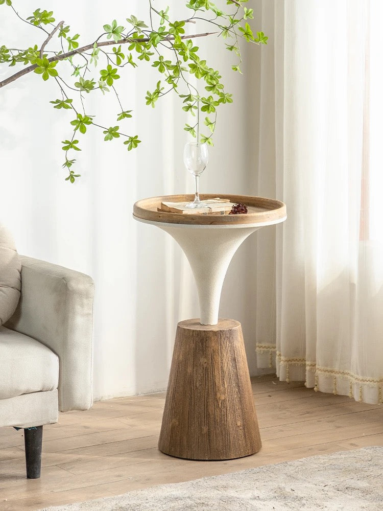 Modern Rustic Wooden and Metal Accent Table