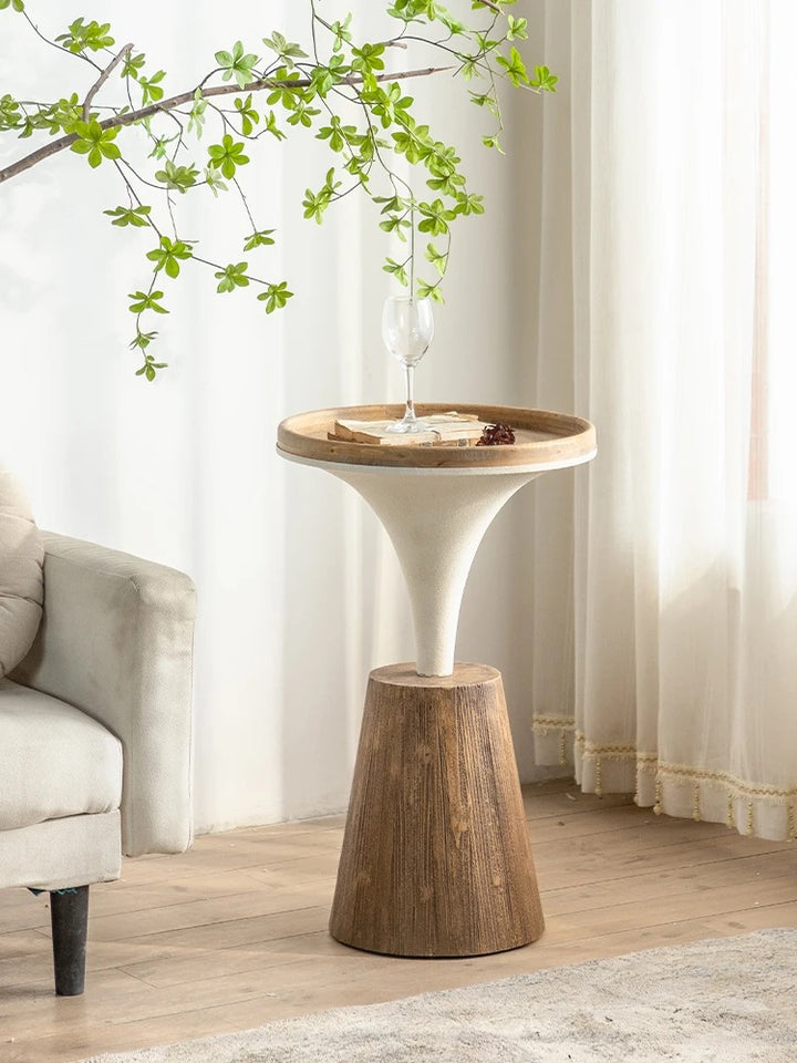 Modern Rustic Wooden and Metal Accent Table
