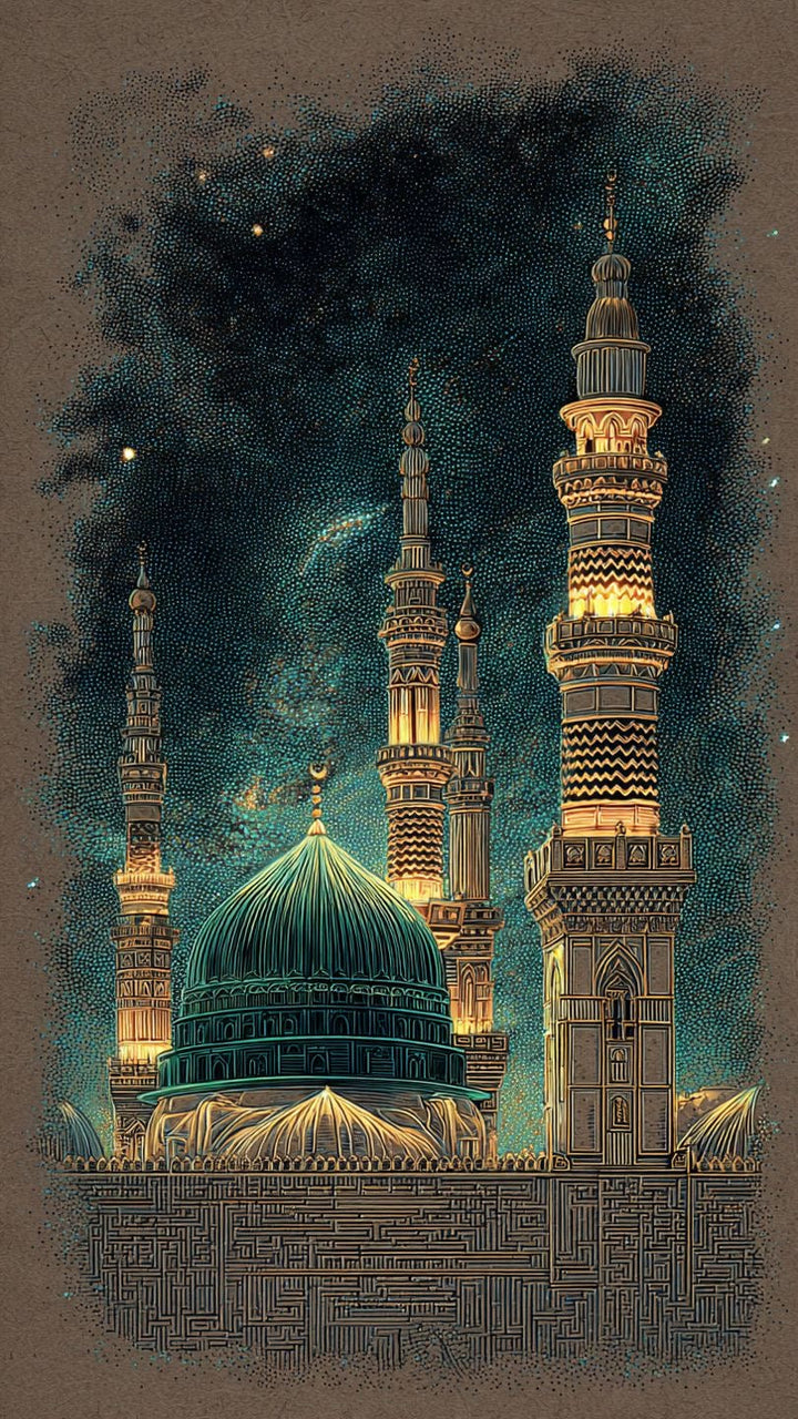 Prophet’s Mosque Spiritual Canvas Art