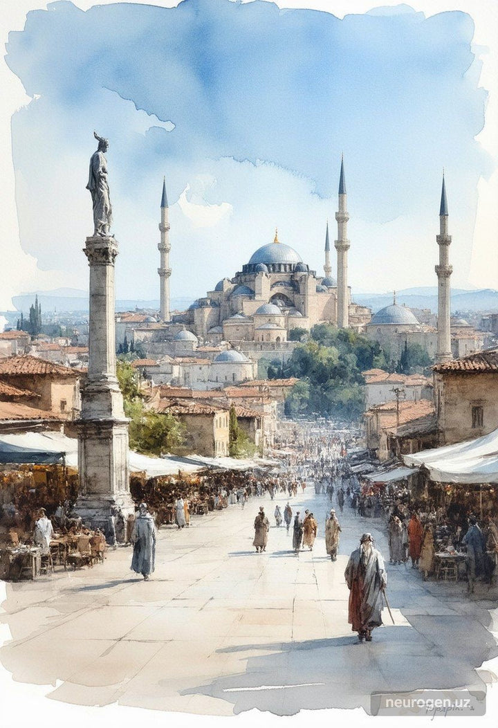 Historic Market Mosque Canvas
