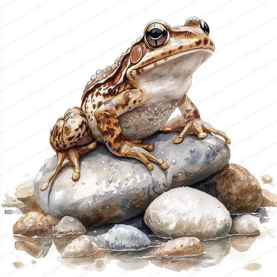 Watercolor Frog Canvas