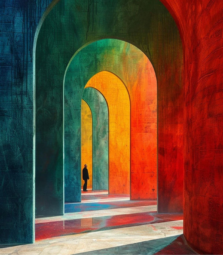 Colorful Archway Abstract Canvas