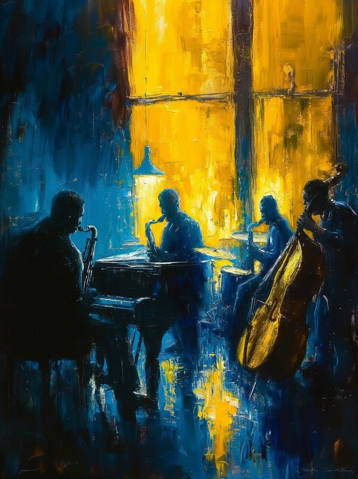 Midnight Jazz Ensemble Framed