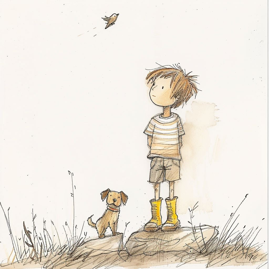 Child & Puppy Adventure Canvas