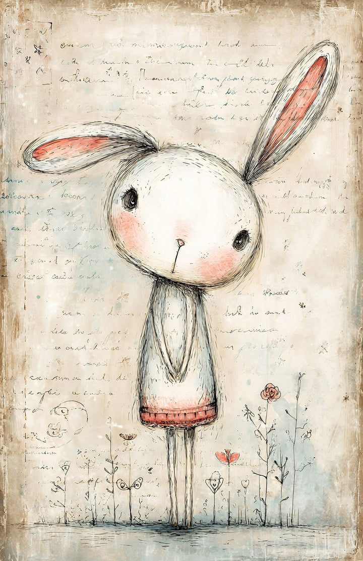 Whimsical Bunny Canvas Art