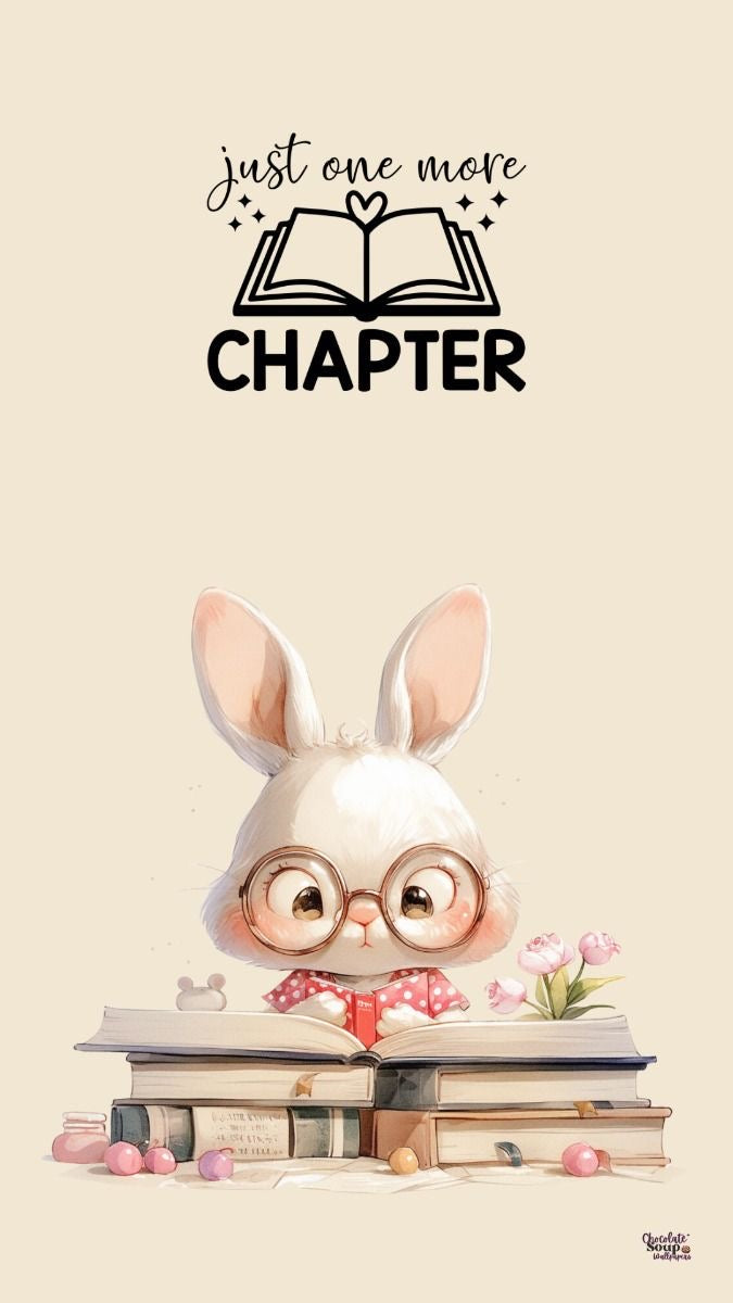 Just One More Chapter Bunny Canvas