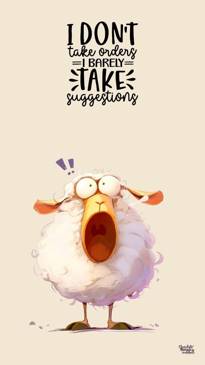 I Don't Take Orders Sheep Canvas