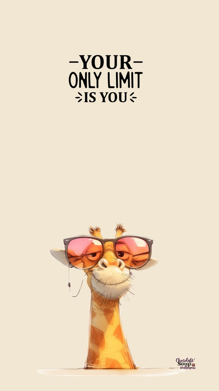 Your Only Limit Is You â€“ Motivational Giraffe Canvas