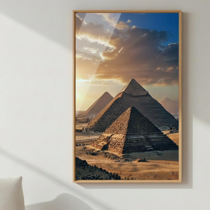 Great Pyramids of Giza Sunset Canvas Wall Art