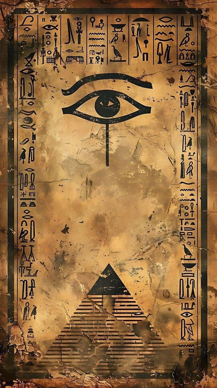 Eye of Horus & Pyramid Egyptian Canvas Wall Art