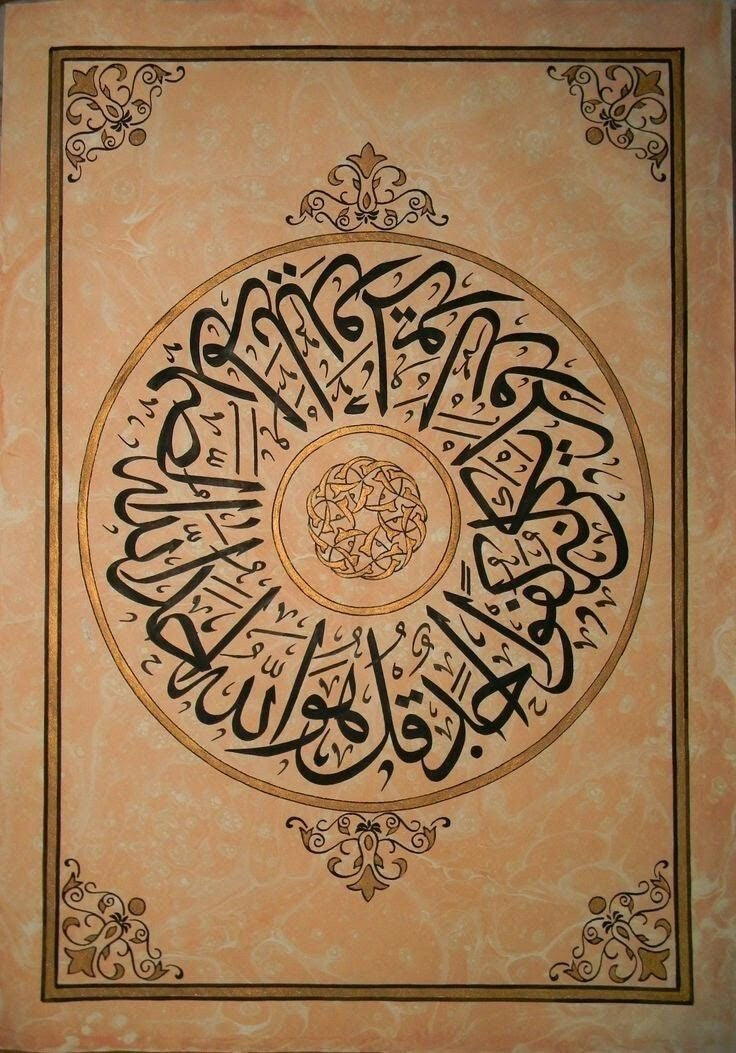 Islamic Arabic Calligraphy Mandala Canvas