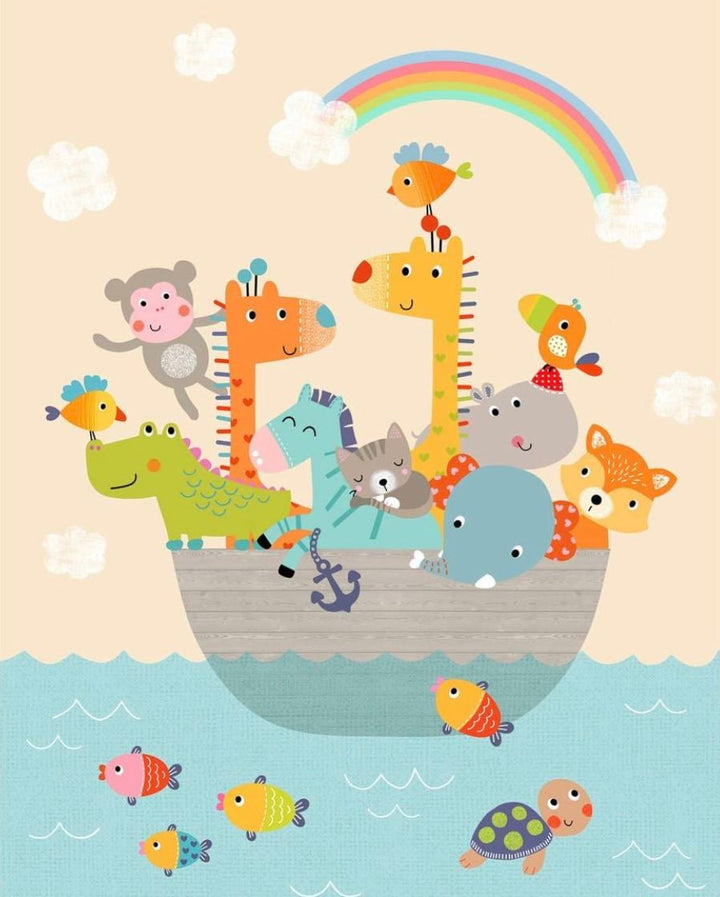 Noah’s Ark Animal Kids Canvas