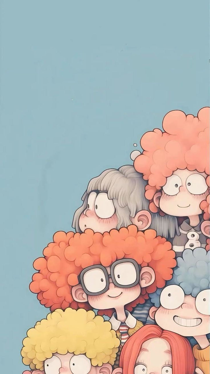 Cute Friends Peekaboo Canvas