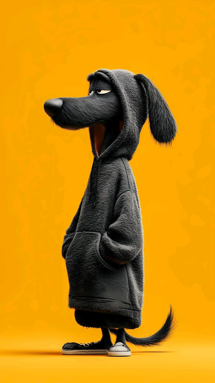 Cool Dog Character Canvas