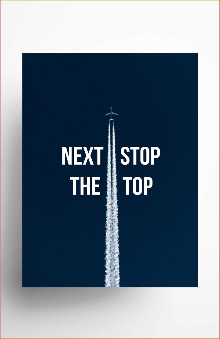 Next Stop The Top Aviation Canvas