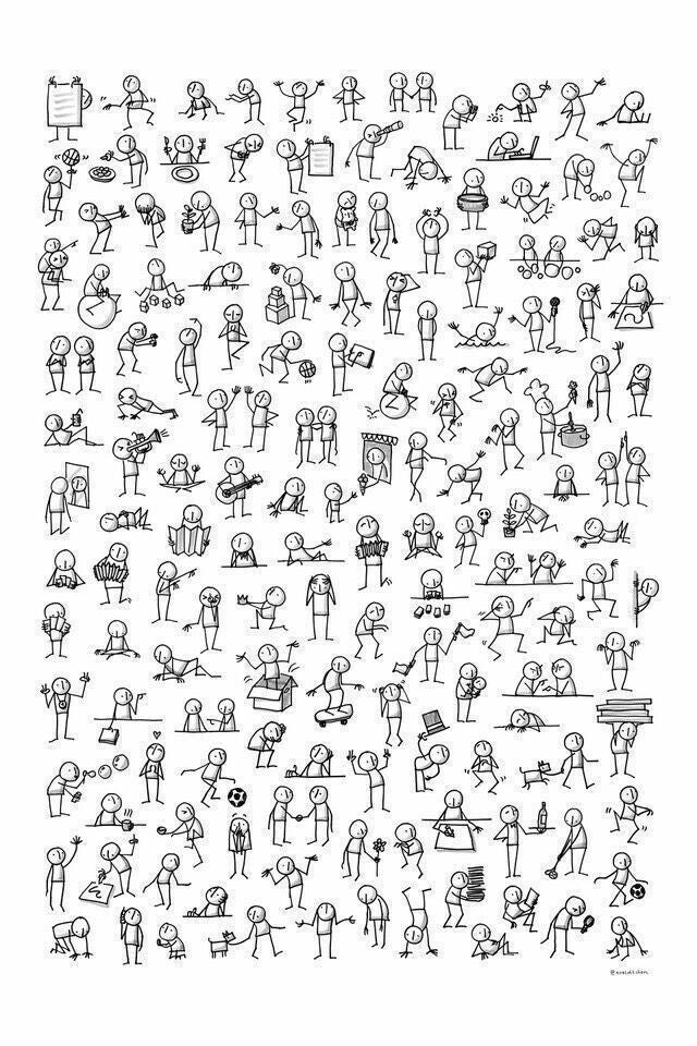 Doodle People Activity Canvas