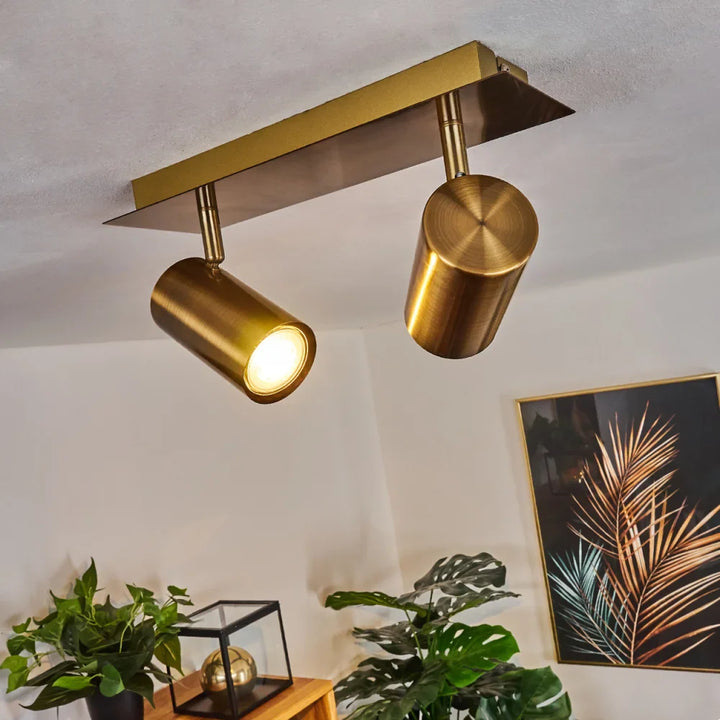 Modern Golden Metallic Ceiling Spotlight