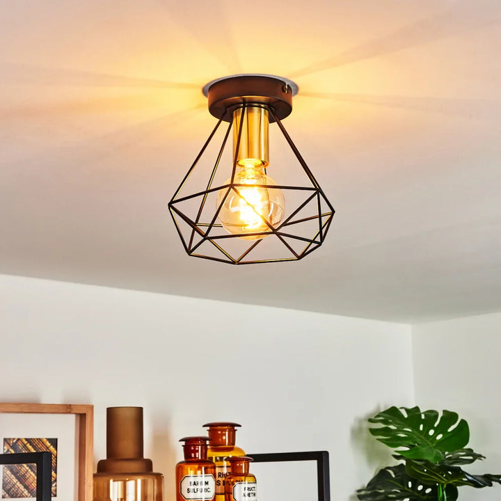 Industrial Geometric Ceiling Light