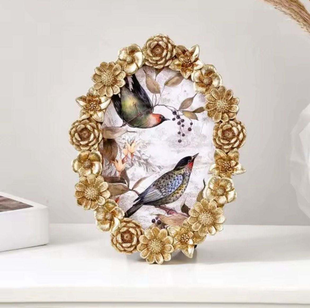 Homesense Gold Photo Frame Gold Floral Photo Frame SetLuxurious gold photo frame set with intrica ...
