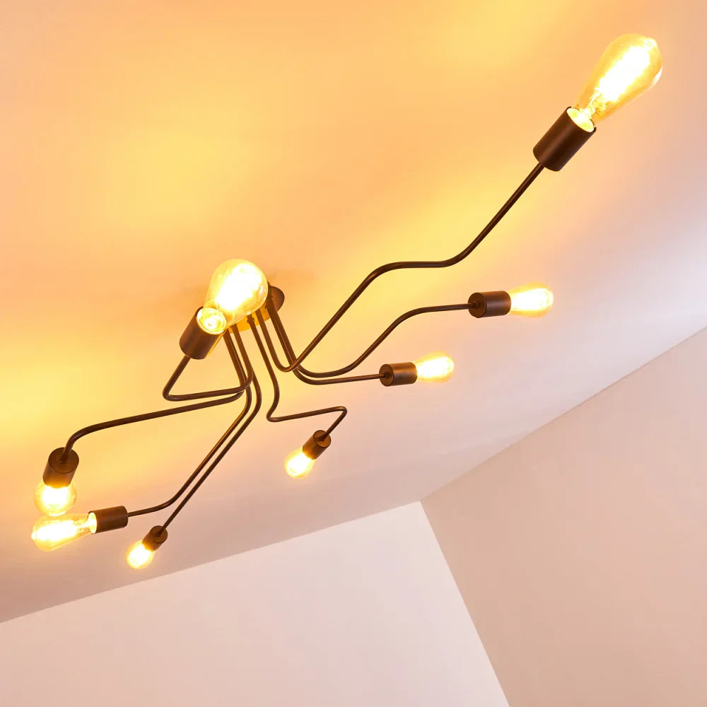 Contemporary Branch Black Ceiling Light