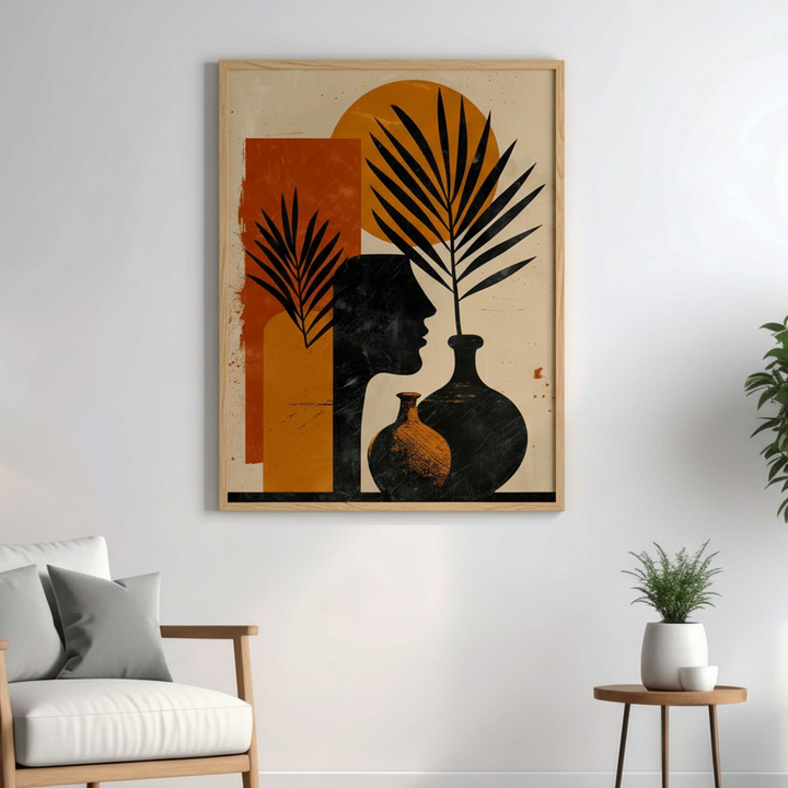Neutral Geometric Abstract Wall Art