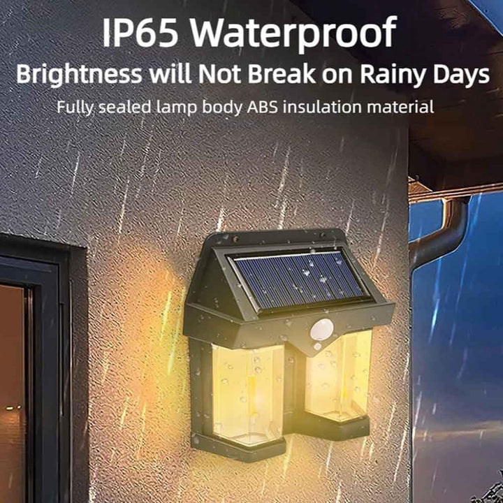 Solar Motion-Sensor Outdoor Wall Light