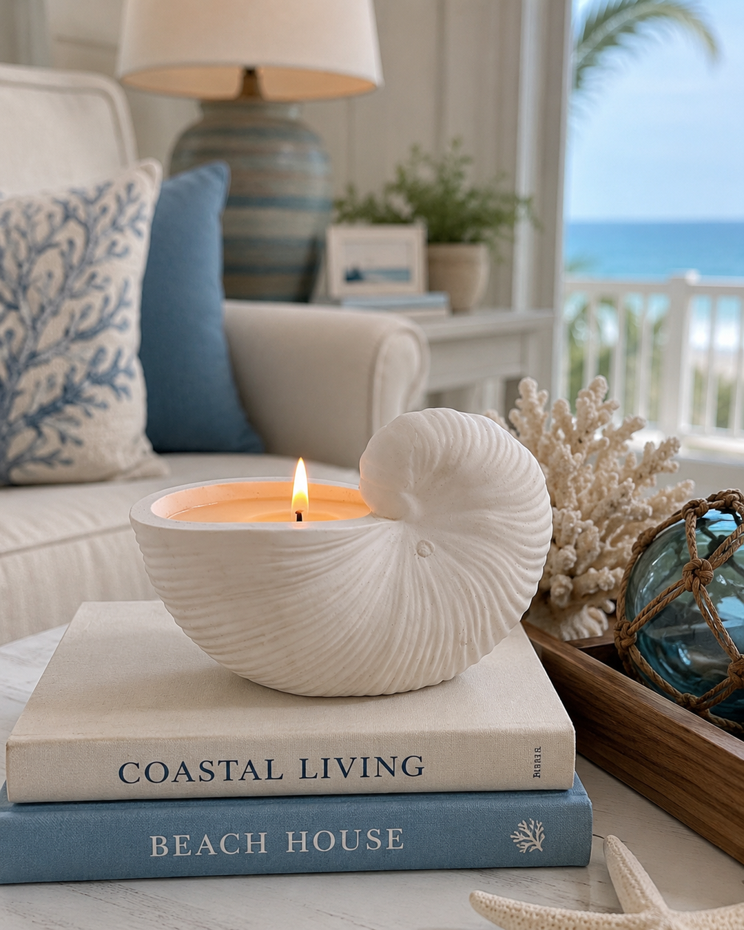 Nautilus Shell Candle Holder