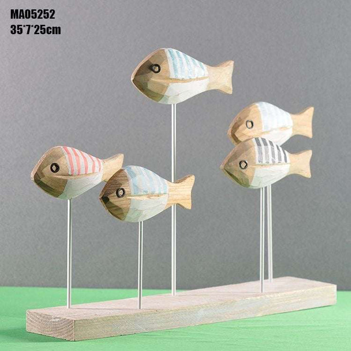 Wooden Fish Table Decor (Multicolor)