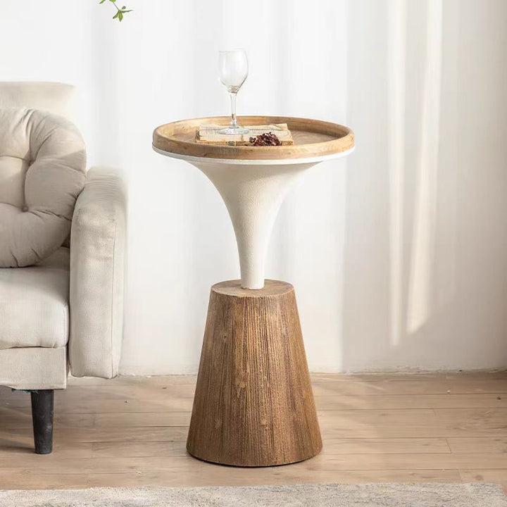 Modern Rustic Wooden and Metal Accent Table
