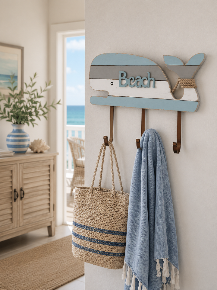 Whale shape wall hanger