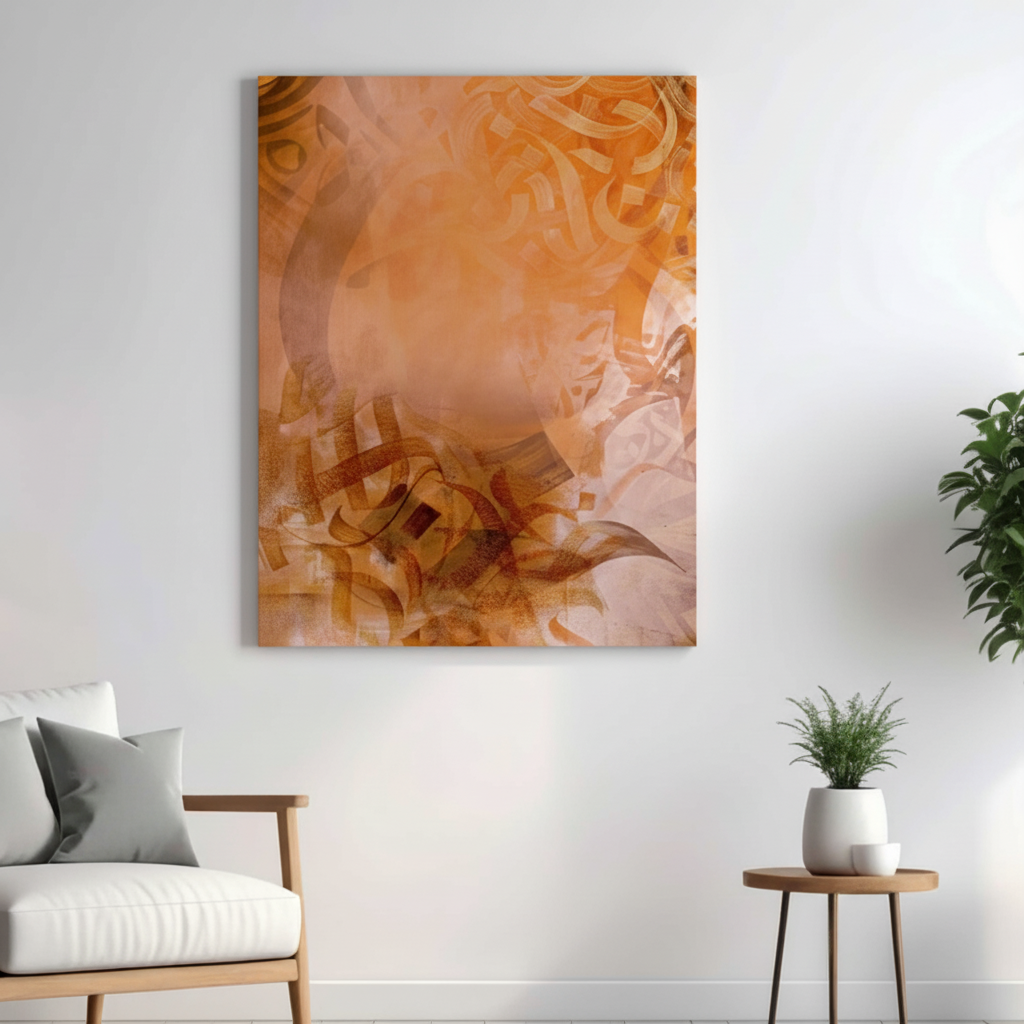 Elegant Warm Arabic Calligraphy Wall Art