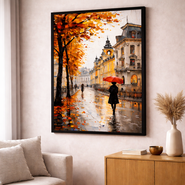 Autumn Street Canvas Art