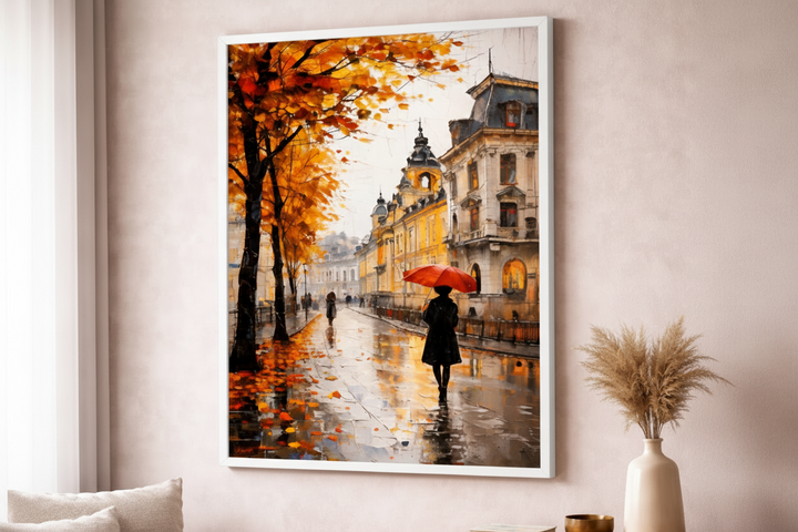 Autumn Street Canvas Art