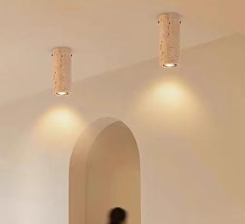 Minimalist Stone Ceiling Spotlight