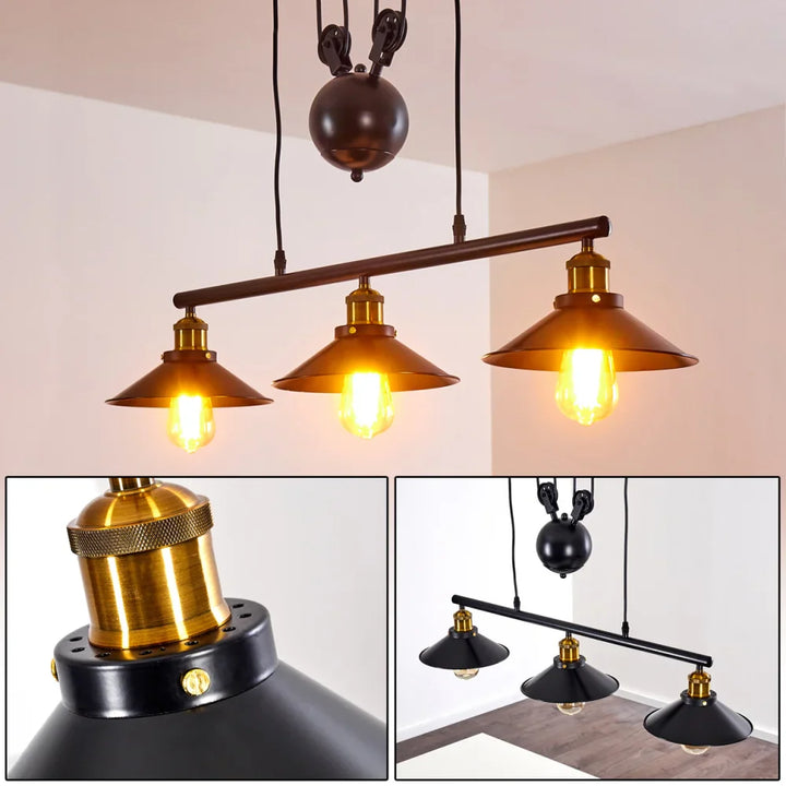 Industrial Pulley Pendant Light