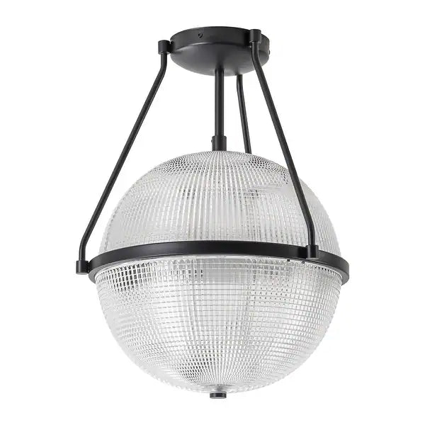 Brass Or Black Crystal Globe Ceiling Light