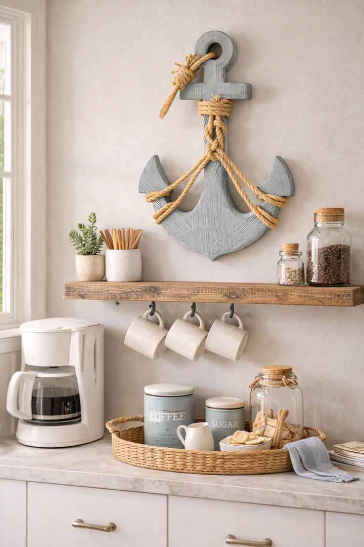 Wooden Anchor Wall Decor