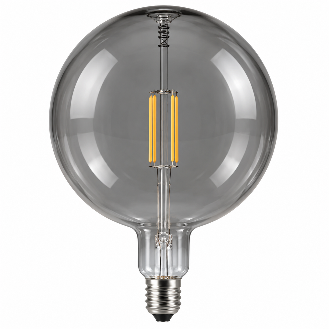 Smoked Glass Globe Pendant Light- A19