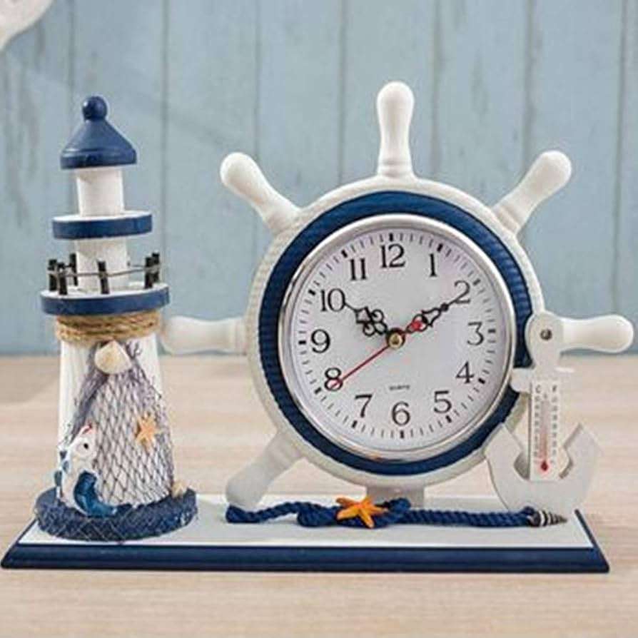 Nautical Table Clock Set