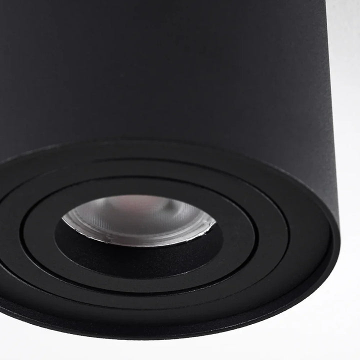 Modern Adjustable Black Cylinder Ceiling Spotlight