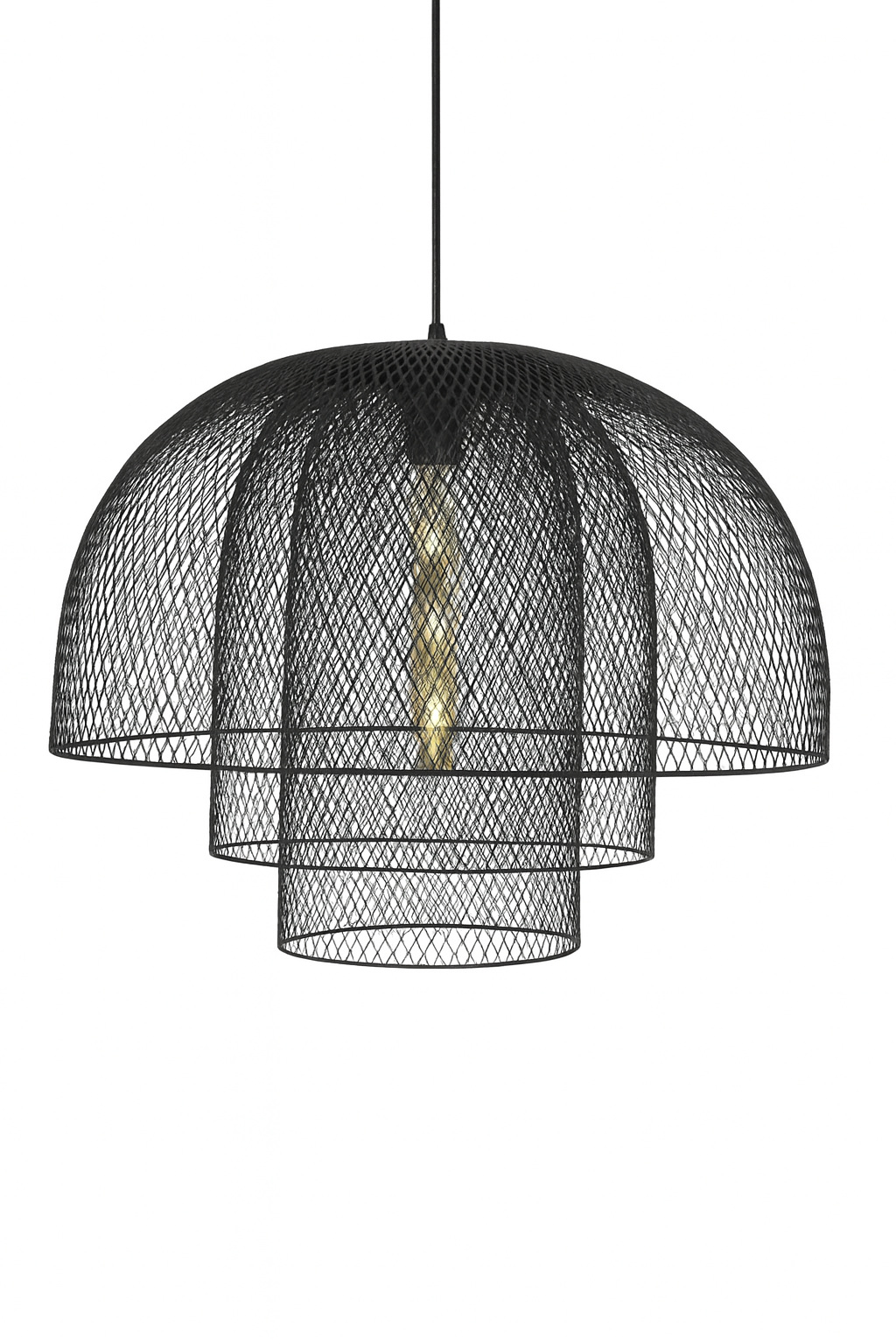 Golden Mesh Dome Pendant