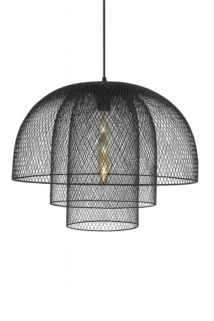 Golden Mesh Dome Pendant