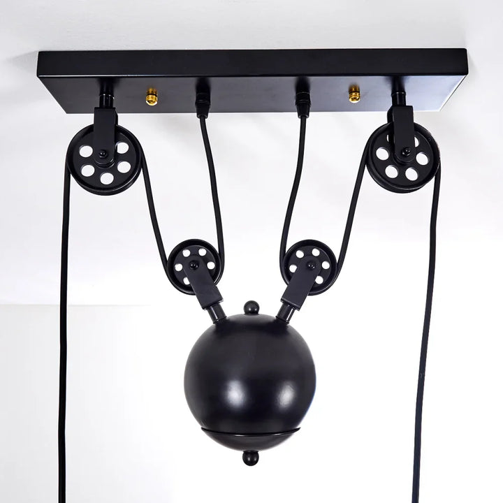 Industrial Pulley Pendant Light